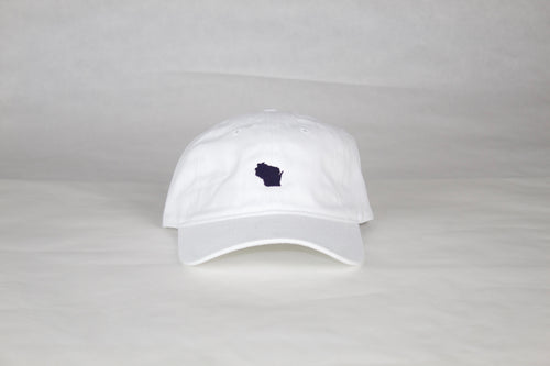 White / Navy Wisconsin Hat